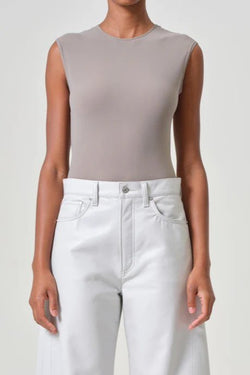 Agolde - Aura Sleeveless Bodysuit - Aluminum