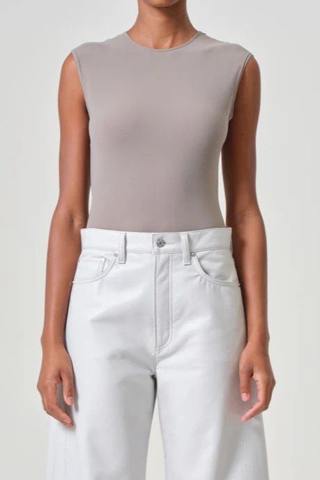 Agolde - Aura Sleeveless Bodysuit - Aluminum