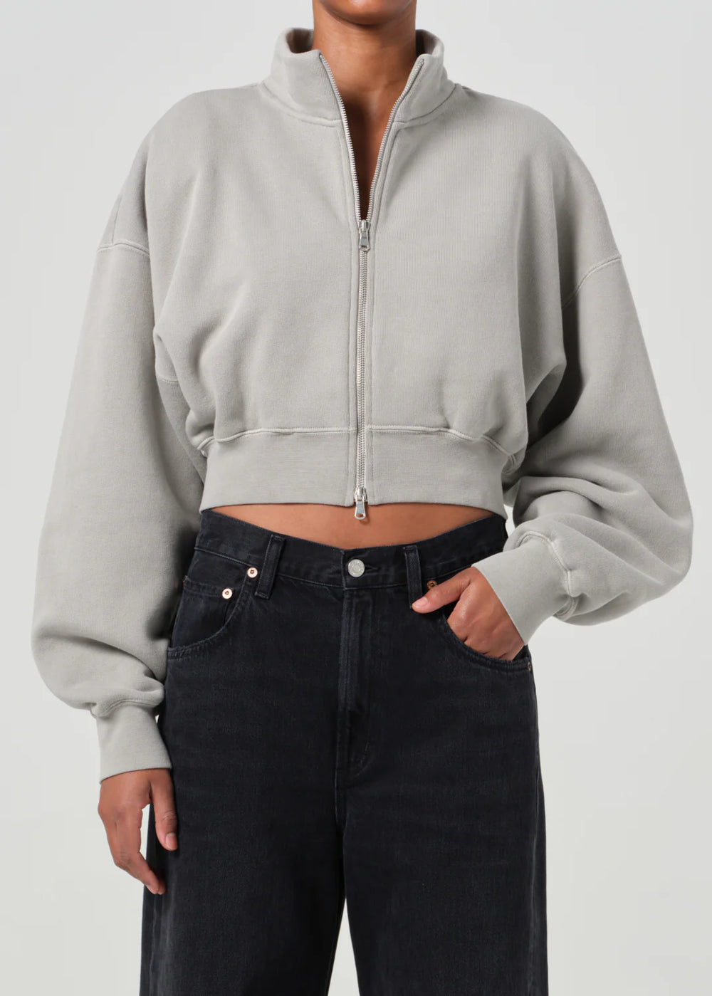 Agolde - Asta Zip Sweatshirt - Drab