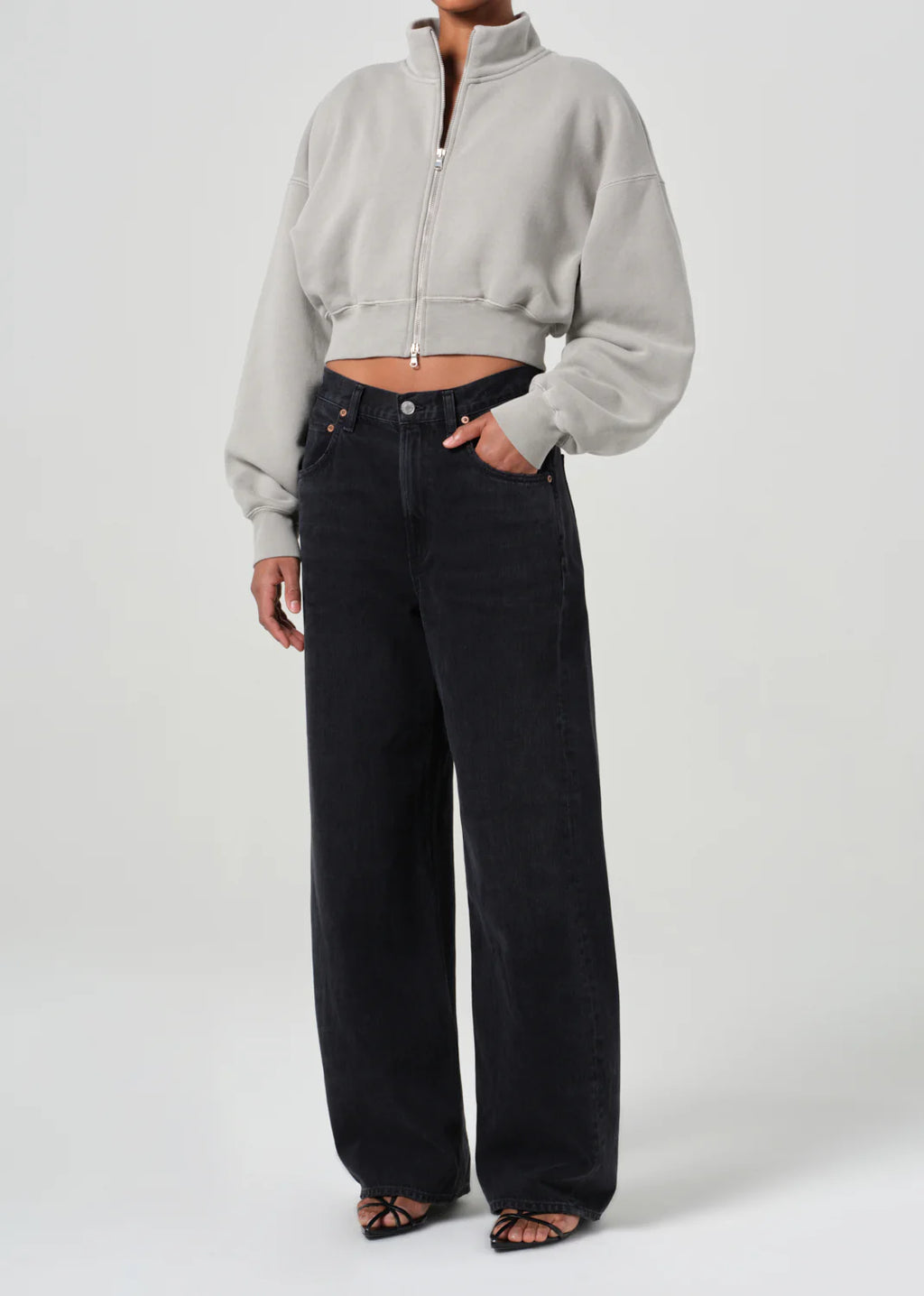 Agolde - Asta Zip Sweatshirt - Drab