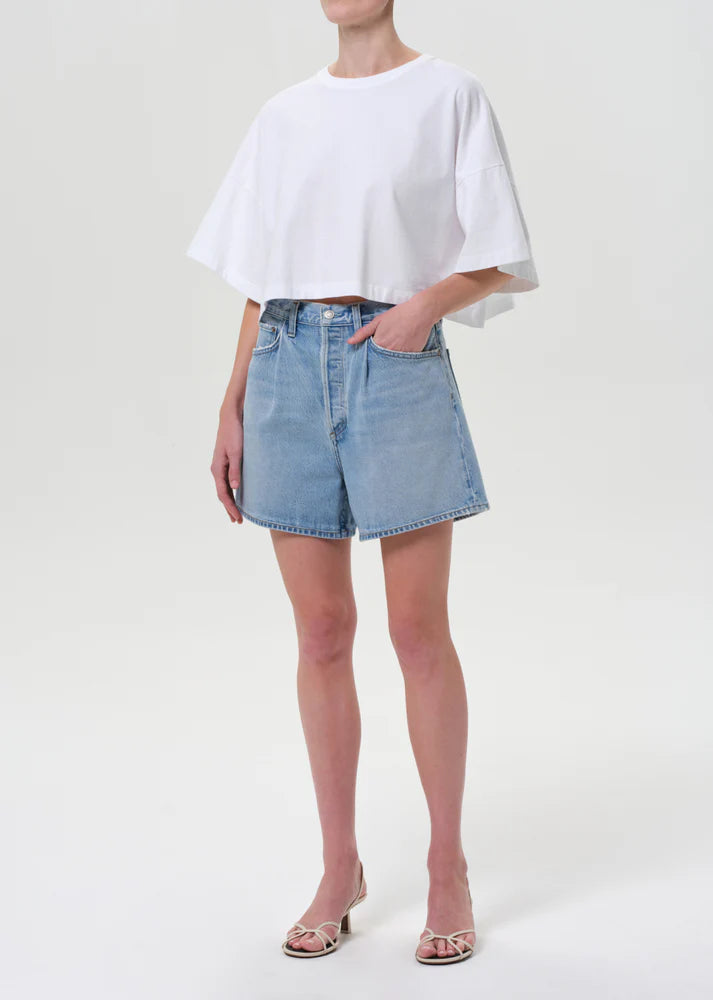Agolde - Arli Oversized Cropped Tee - White