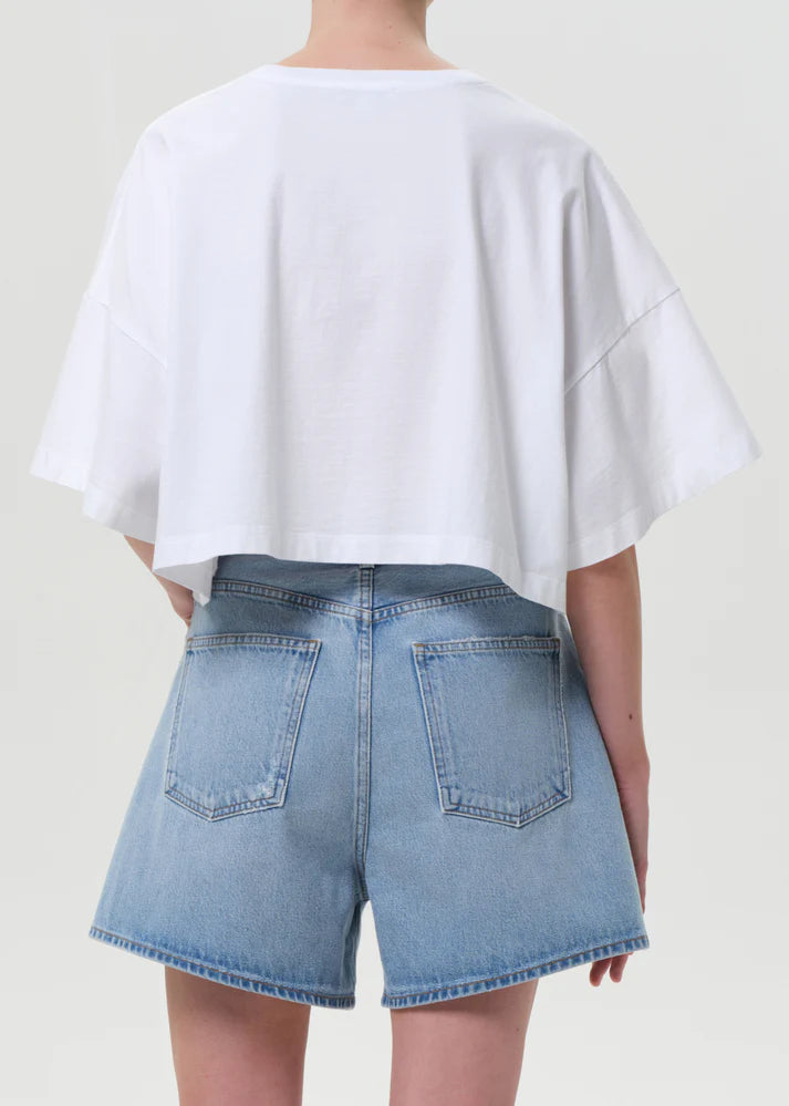 Agolde - Arli Oversized Cropped Tee - White