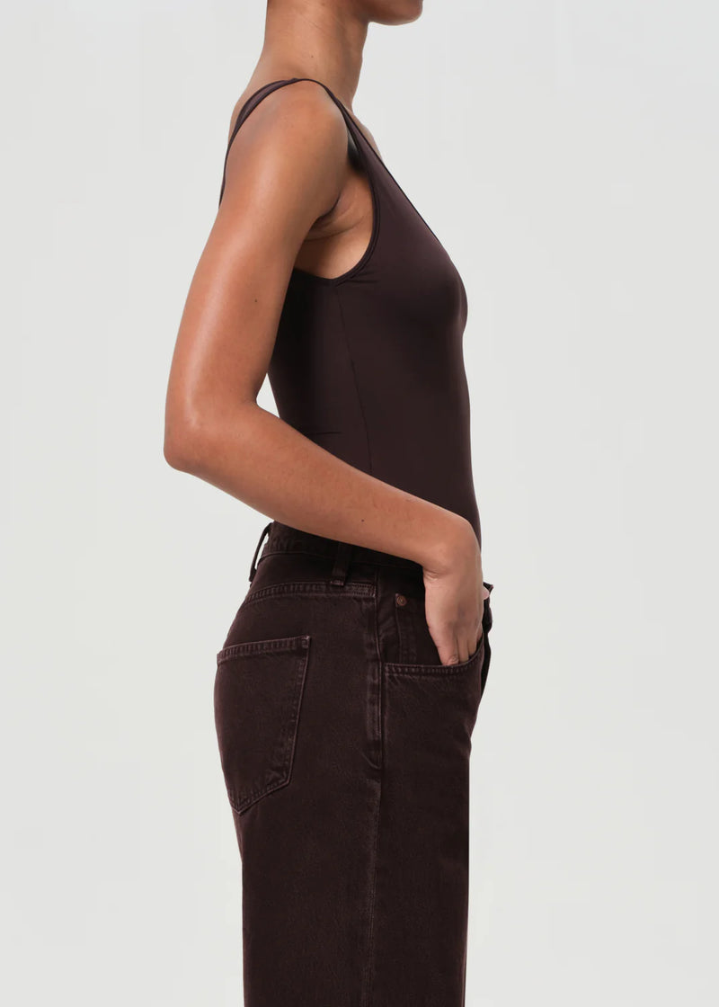 Agolde - Tora Tank Bodysuit - Chocolate