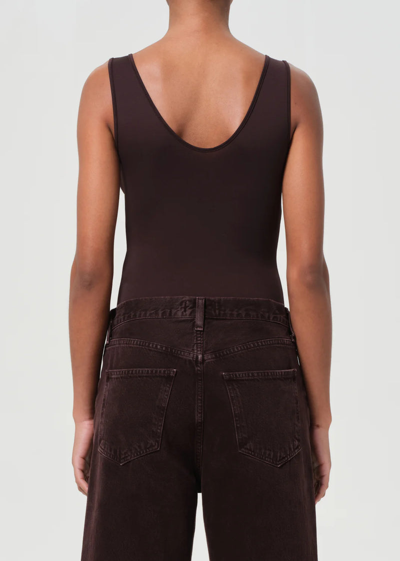 Agolde - Tora Tank Bodysuit - Chocolate