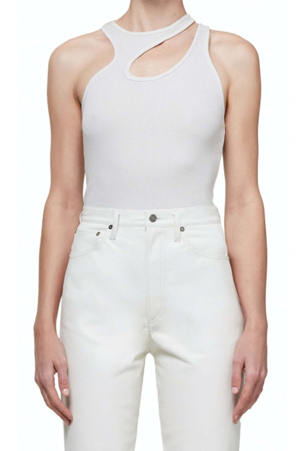 Agolde - Asymmetric Rib Tank - Powder