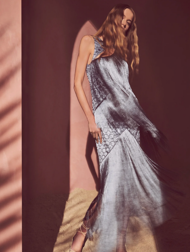 ALEXIS Costa Dress Blue JACQUARD / S ALEXIS Costa Dress Blue JACQUARD / S