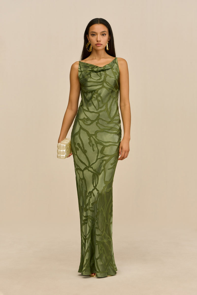 cult gaia long dress Ali in Green Size:22