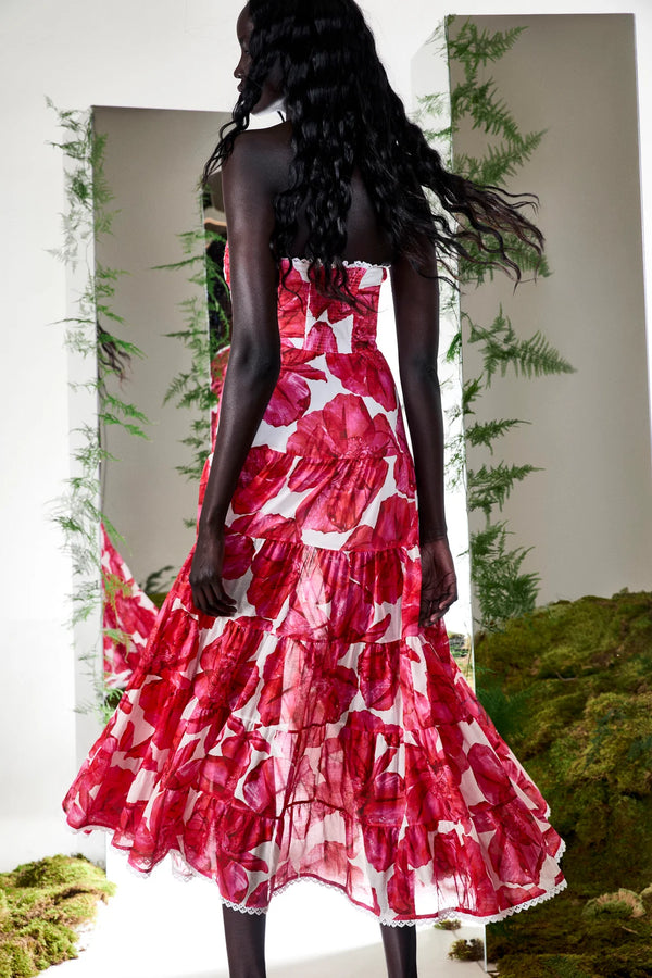 Charo Ruiz - Long Dress Ambar - White Blossom
