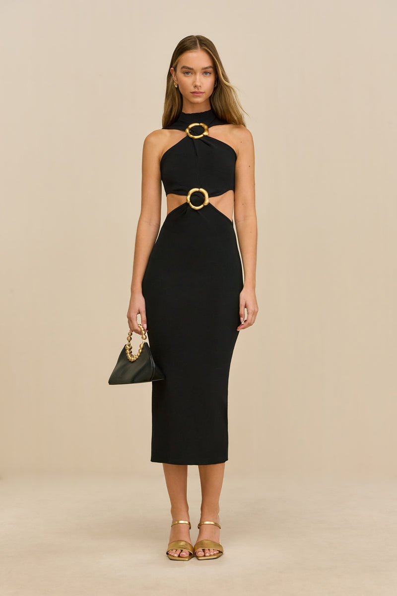 Cult Gaia Ambar Knit Dress in Black