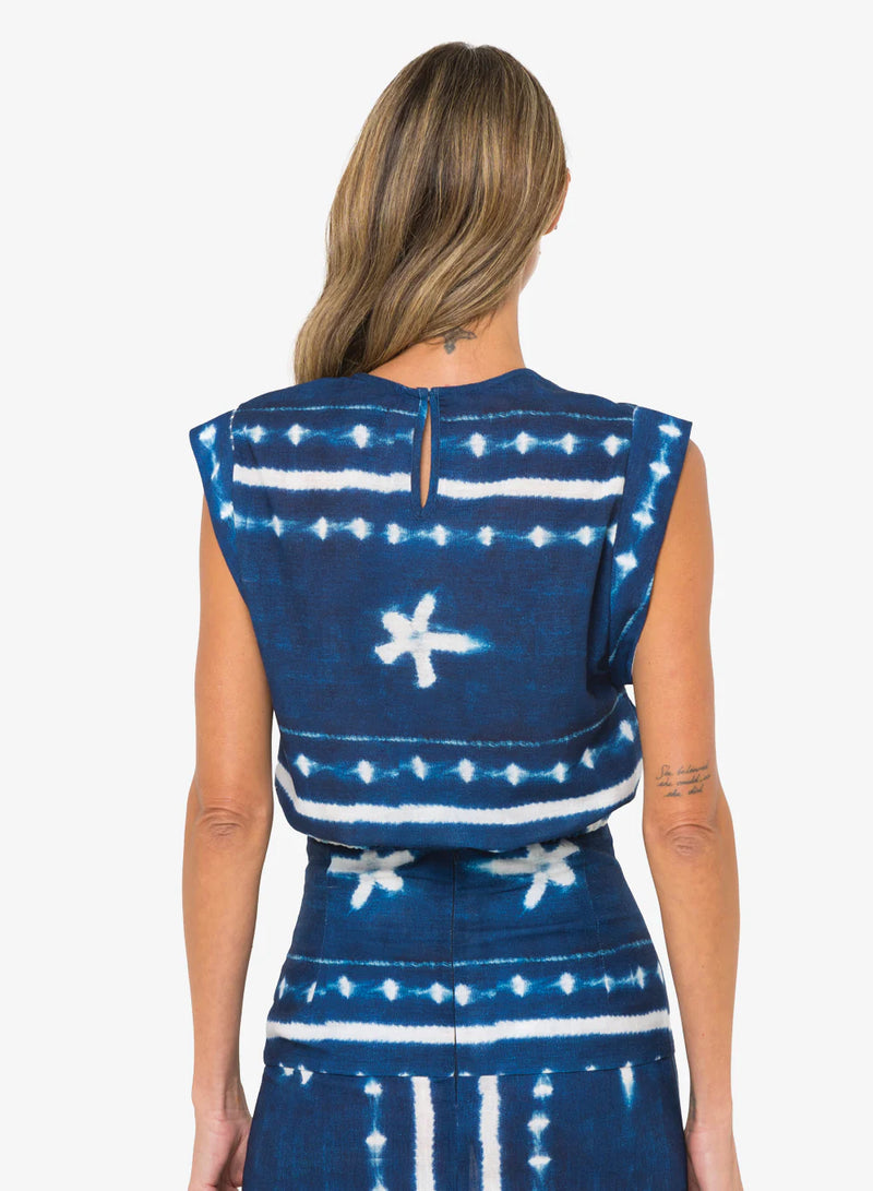 JBQ - Anika Top - Indigo Shibori