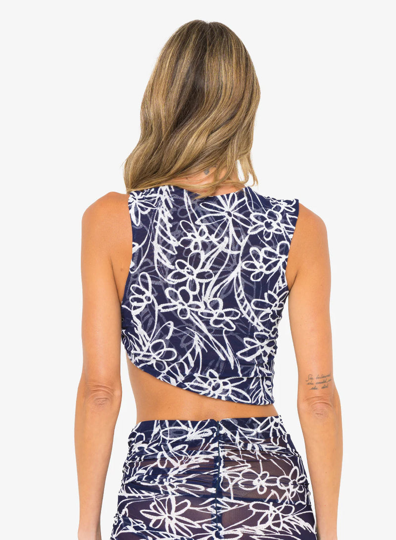 JBQ - Araminta Top - Navy/White Floral
