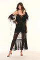 LoveShackFancy - Aureline Silk Lace Pleated Maxi Skirt - Black