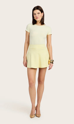 Generation love - Adella Crepe Skirt - Pastel Yellow