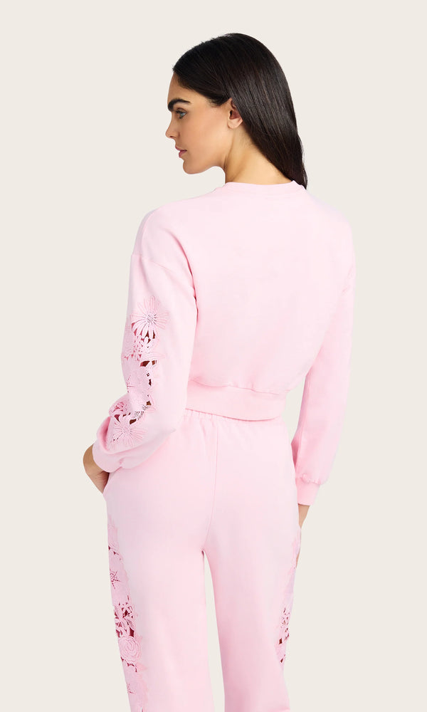Generation love - Arabella Lace Combo Sweatshirt - Petal Pink