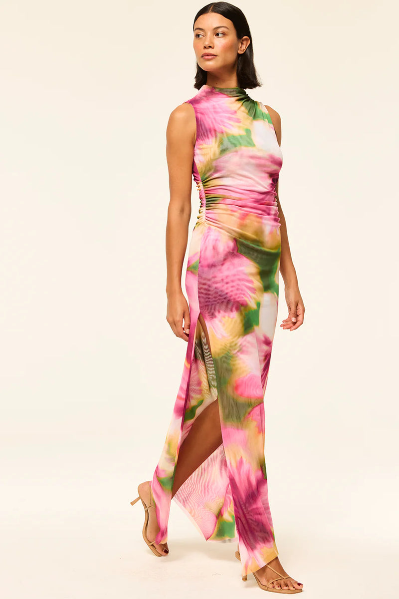 Misa - Athena Dress - Blurred Hibiscus