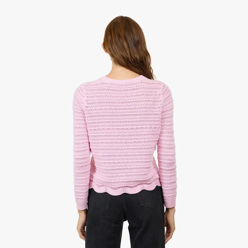 Autumn Cashmere - Crew w/ Scallop Edge - Multiple Colors