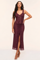 LoveShackFancy - Tirelle Midi Slip Skirt - Fresh Espresso