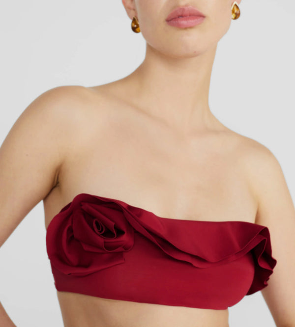 Maygel Coronel - Bies Two-Piece - Carmesi