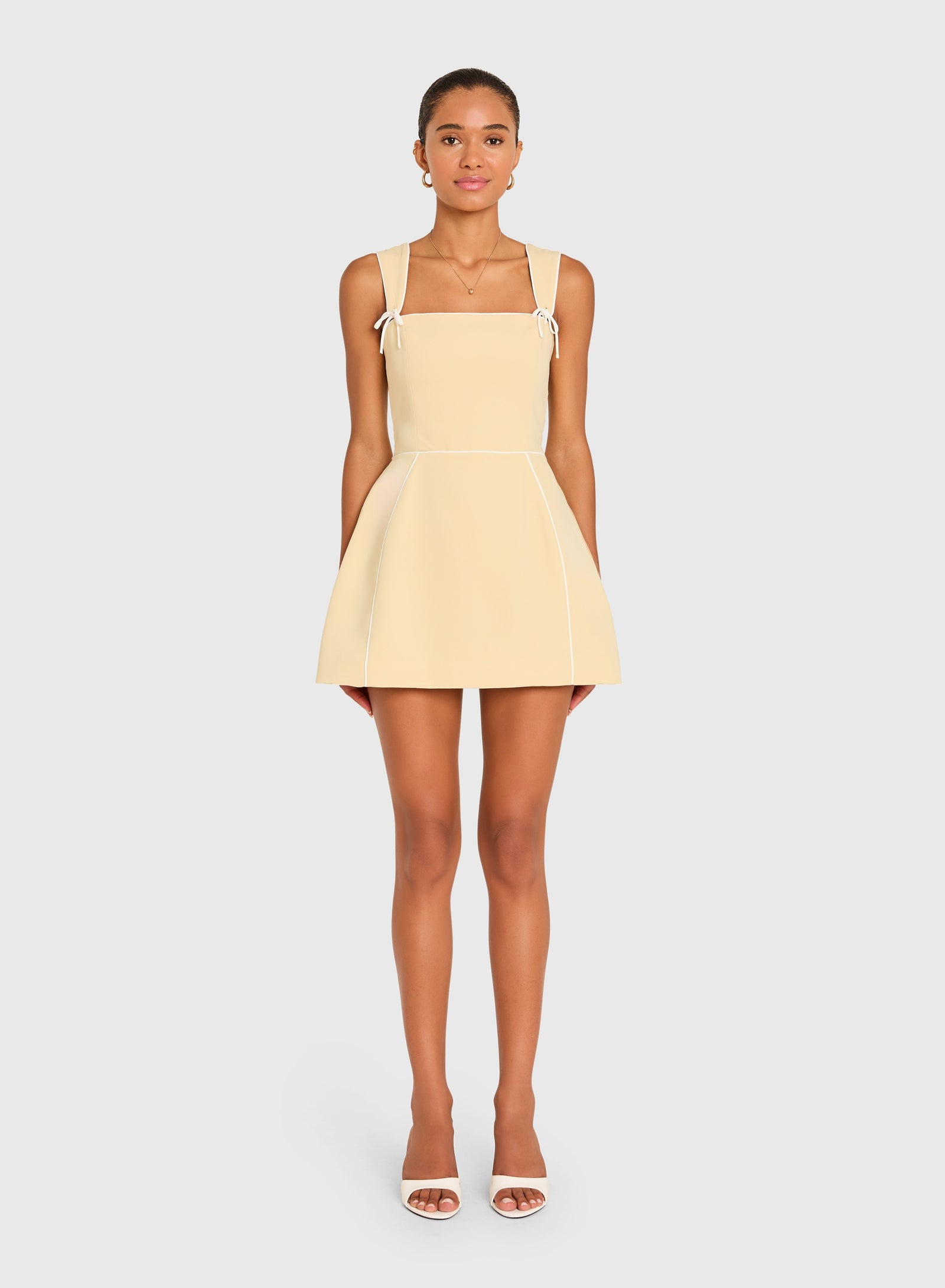 Amanda Uprichard - Baylee Romper - Cornsilk / Ivory