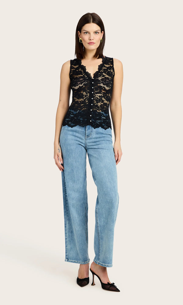 Generation love - Brinley Lace Top - Black