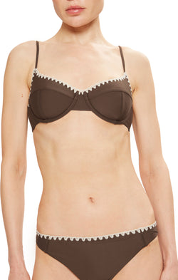 Ramy Brook - Emmeline Underwire Bikini Top - Beach Brown w/Cream