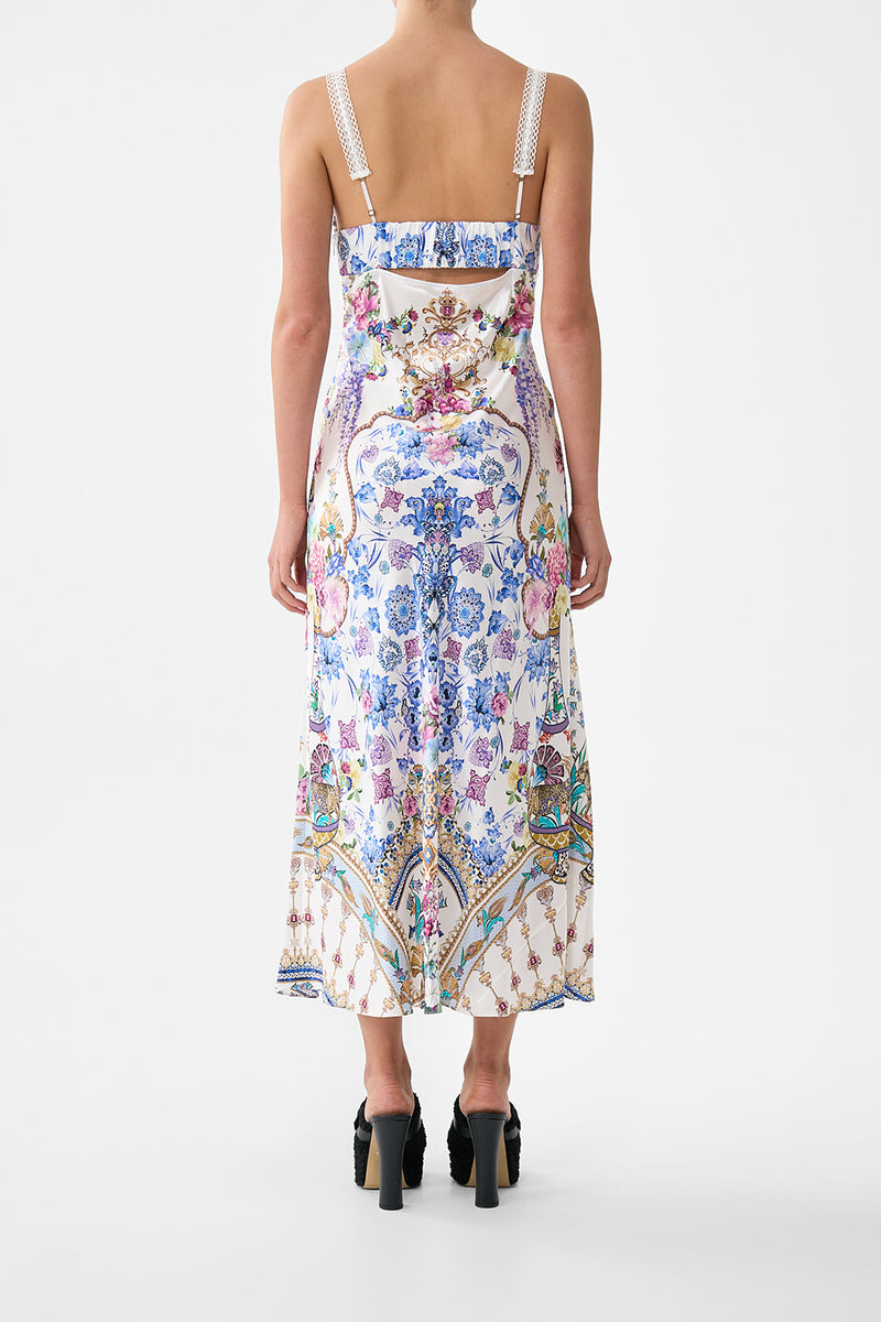 GATHERED BODICE BIAS DRESS