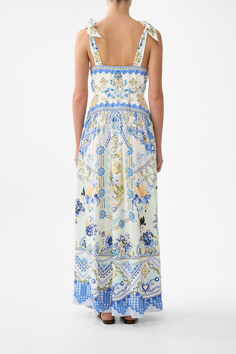 camilla tie front maxi dress Camilla Long Dress with Tie Front