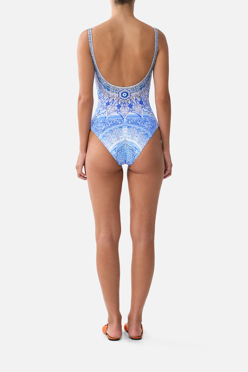 Camilla - Underwire Square Neck One Piece - The Bosphorous