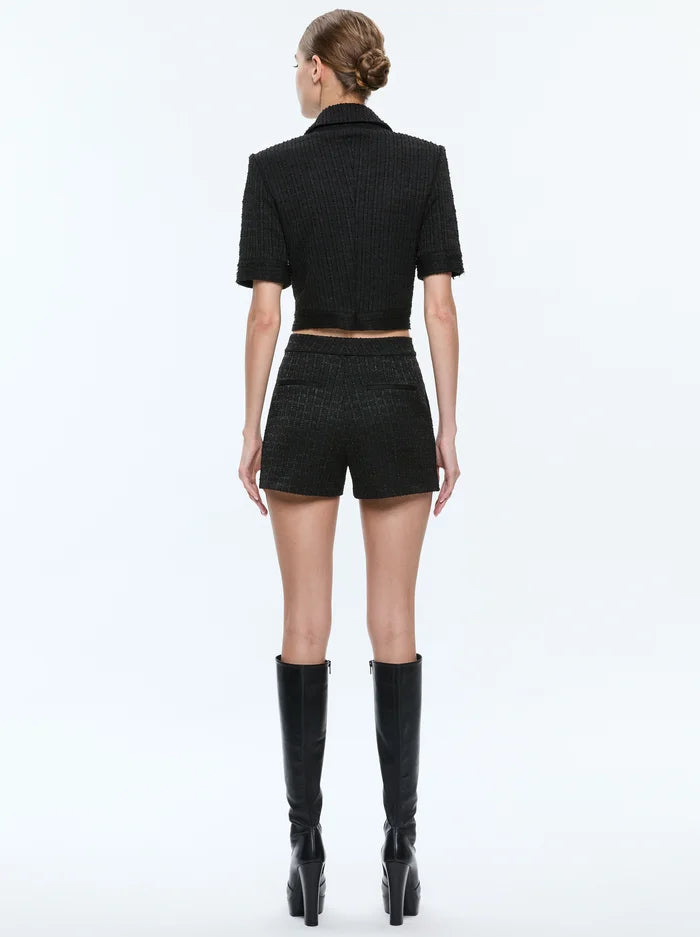 Alice + Olivia - Ken High-Rise Trouser Shorts - Black