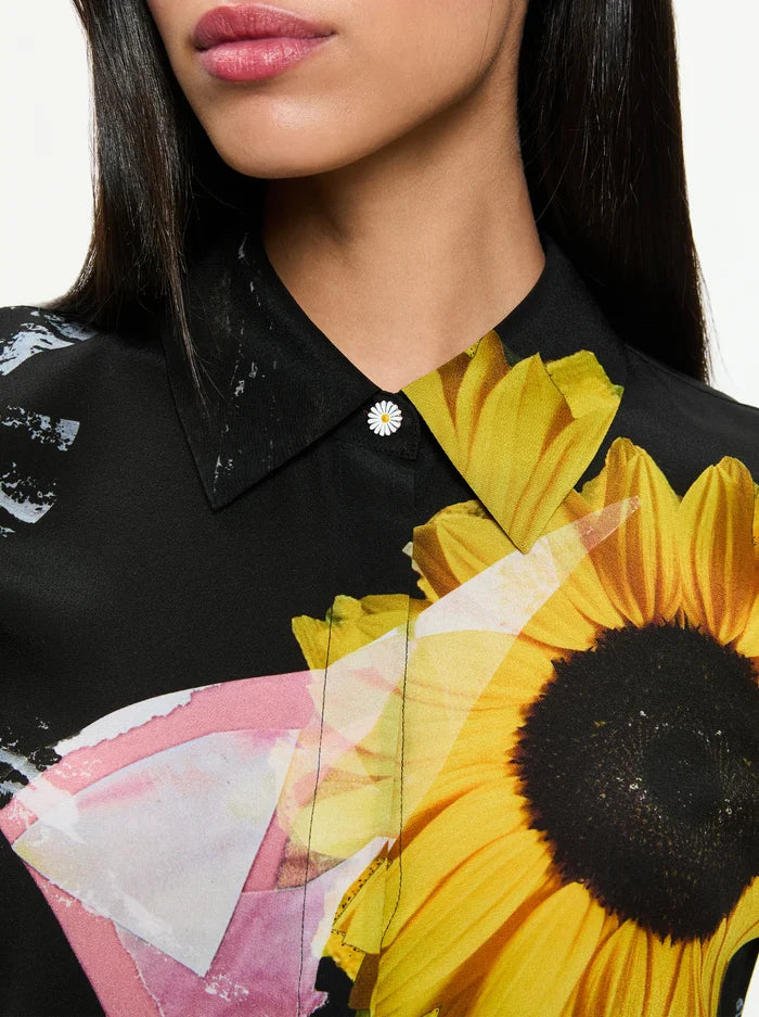 Alice + Olivia - Willa Placket Top - Azalea Floral