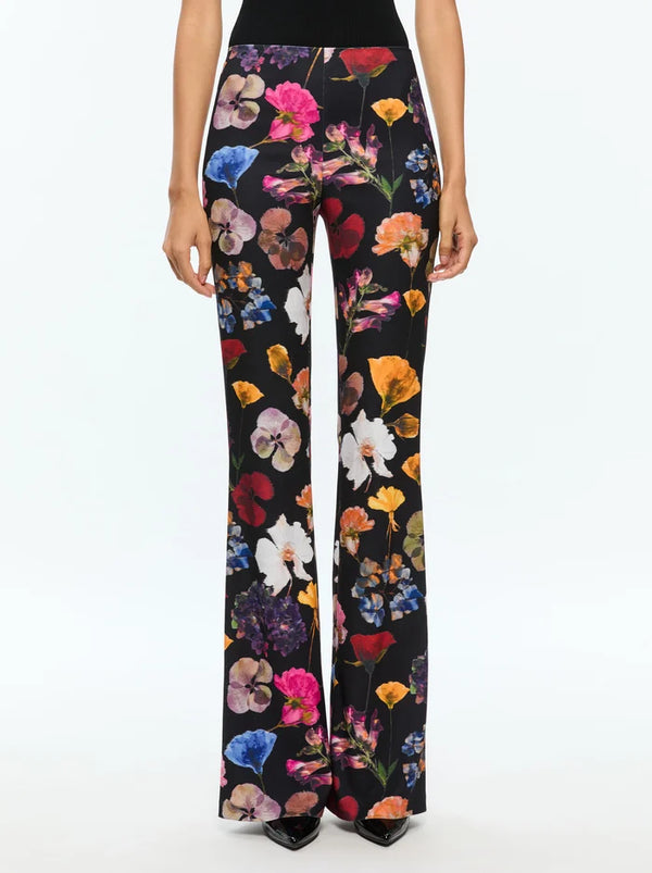 Alice + Olivia - RMP BACK ZIP BOOTCUT PANT -  timeless blossom