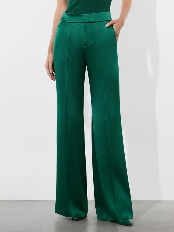 Alice + Olivia - Dylan High Rise Wide Leg Pant - Forest Green