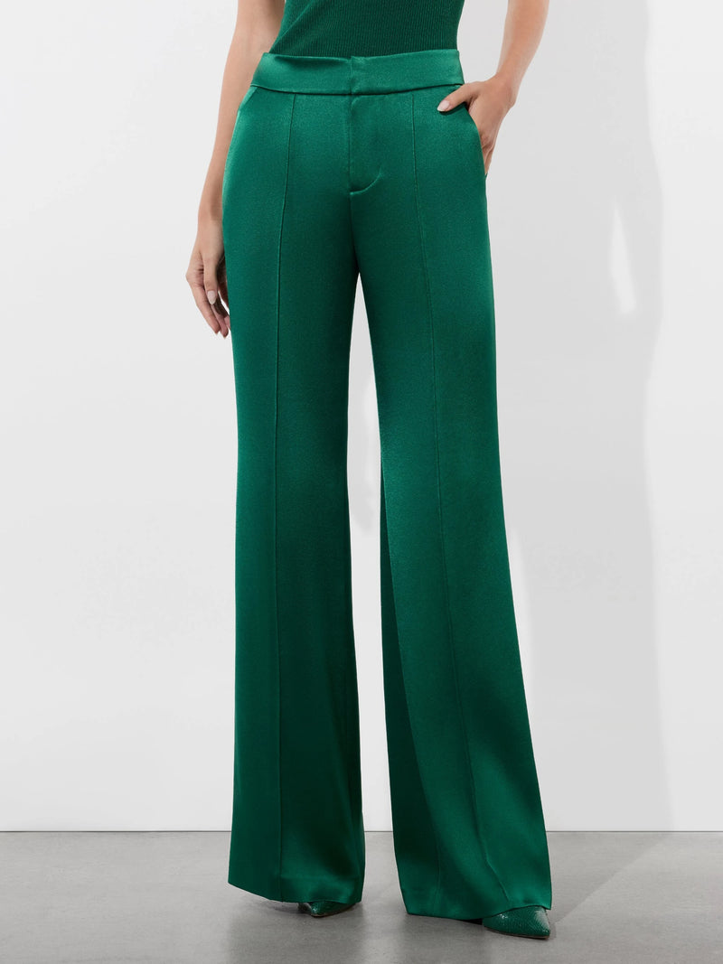 Alice + Olivia - Dylan High Rise Wide Leg Pant - Forest Green