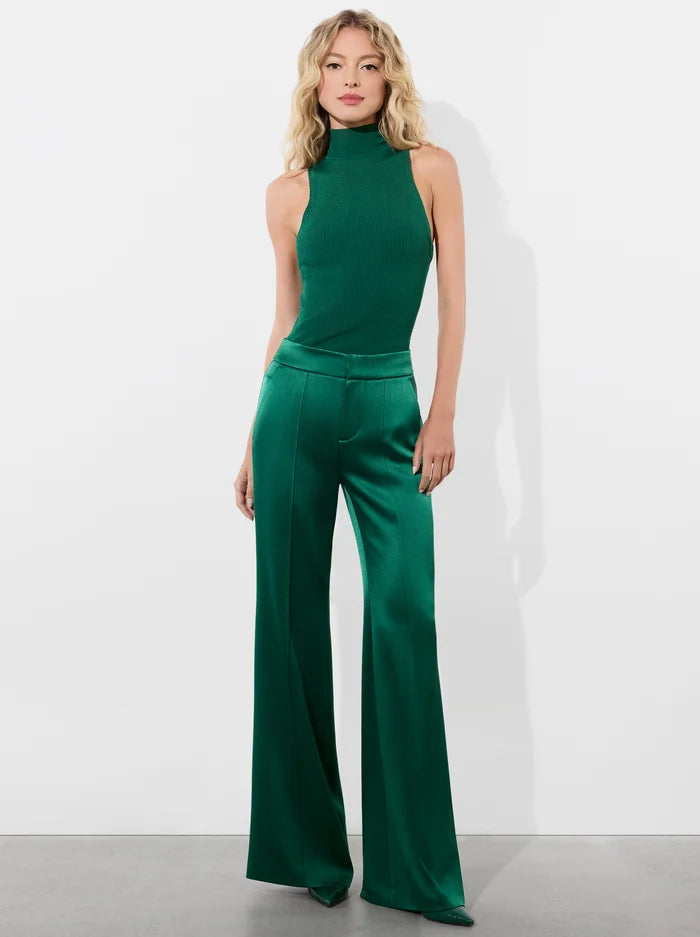 Alice + Olivia - Dylan High Rise Wide Leg Pant - Forest Green