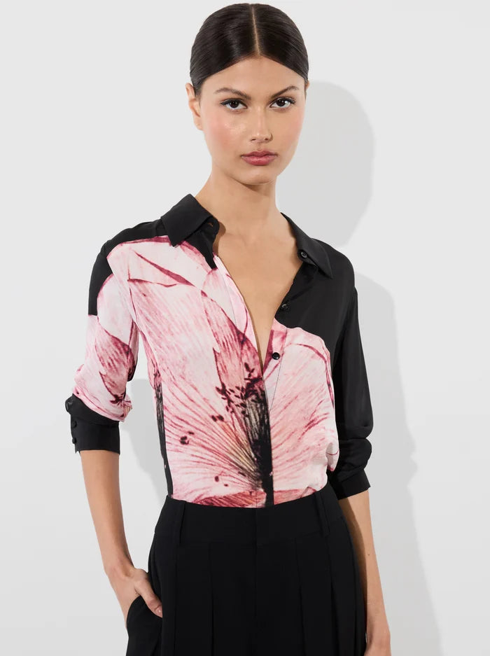 Alice + Olivia - Willa Placket Top - Luna Floral