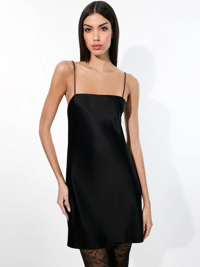 Alice + Olivia - Noelie Cowl Back Dress - Black/Off White