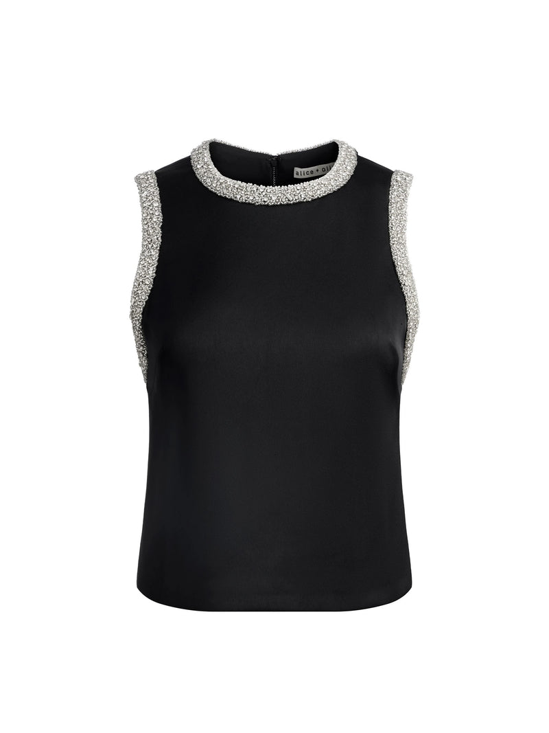 Alice + Olivia - Amal Embellished Tank - Black