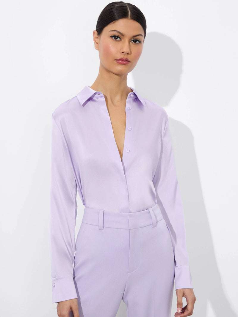 Alice + Olivia - Brady Slim Button Down - Lilac