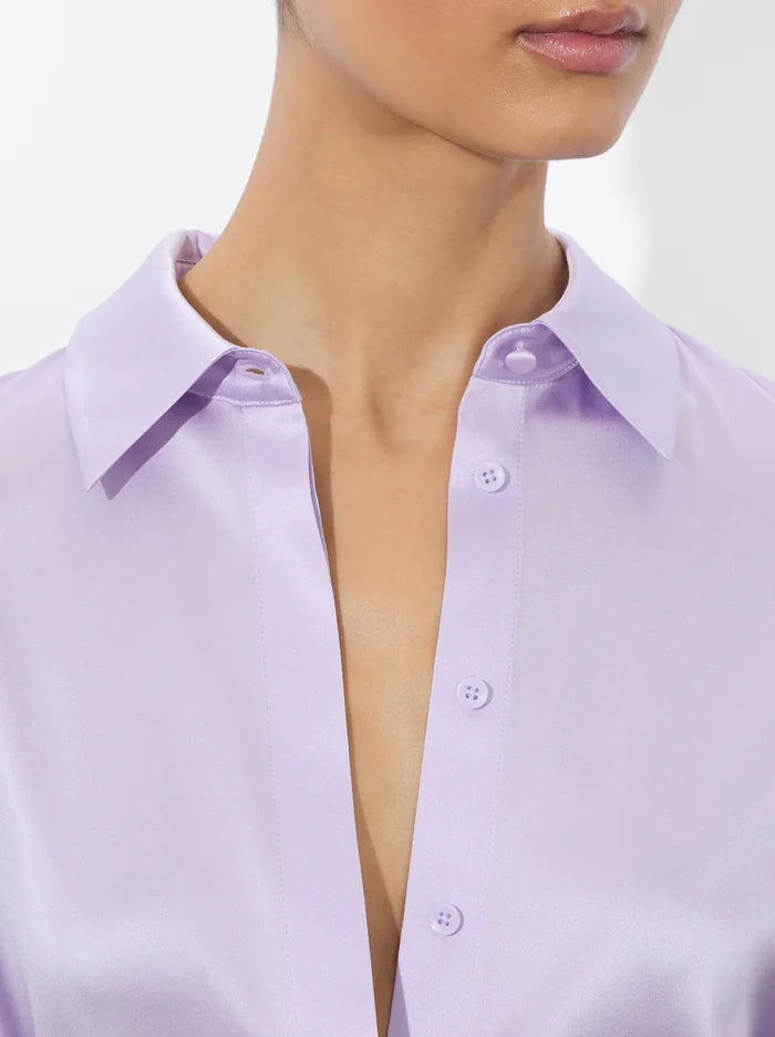 Alice + Olivia - Brady Slim Button Down - Lilac