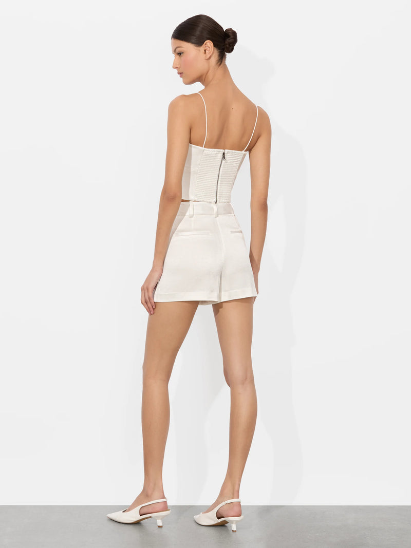 Alice + Olivia - Simon Pleated Short - Off White