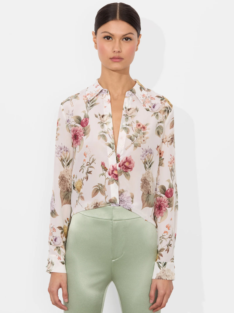 Alice + Olivia - Willa Silk Blouse - Sweet Nothing