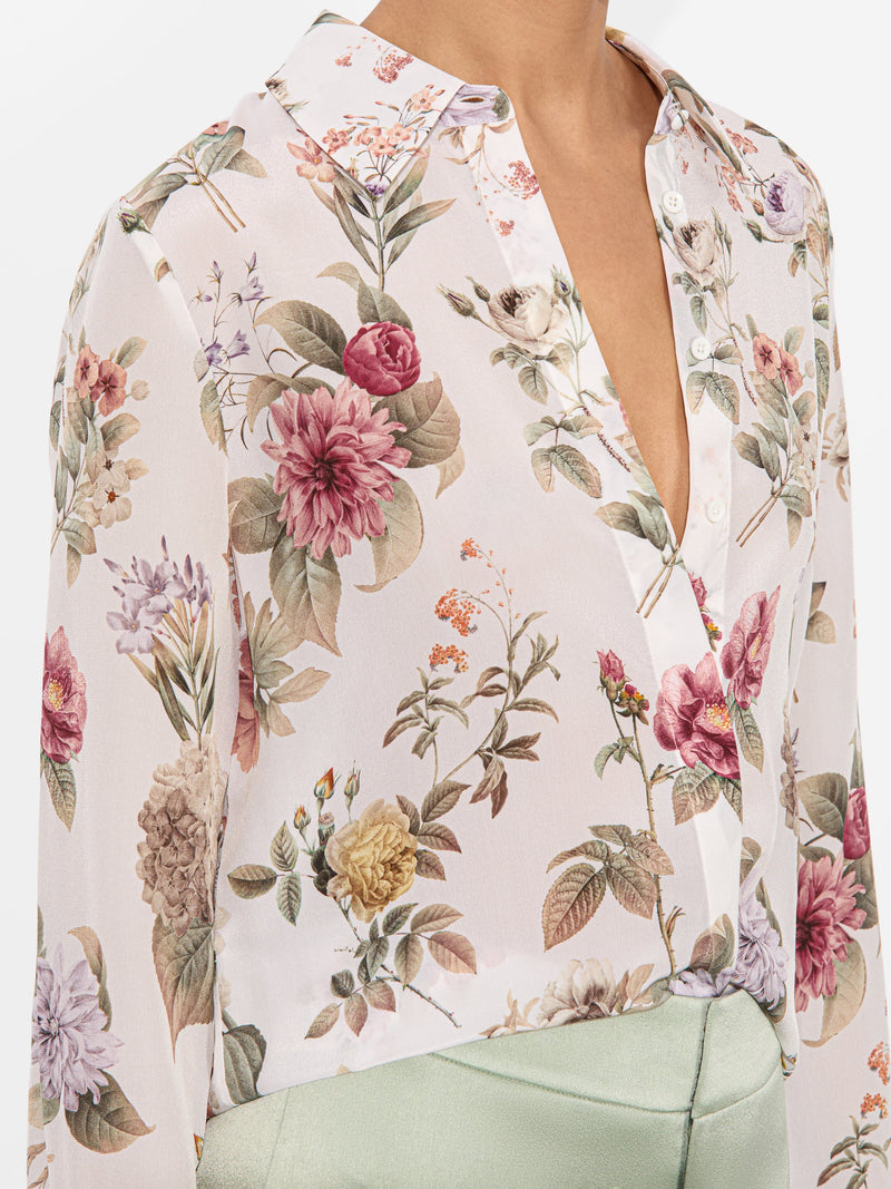 Alice + Olivia - Willa Silk Blouse - Sweet Nothing