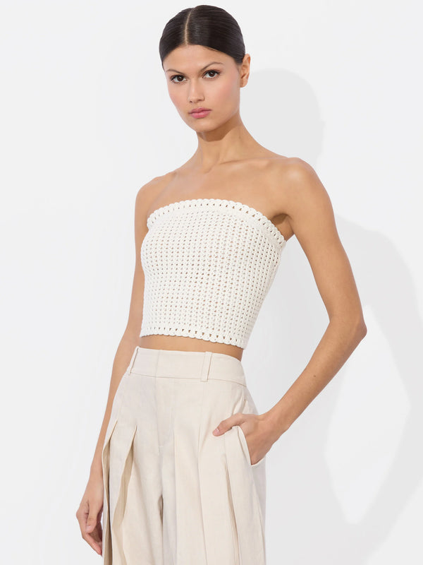 Alice + Olivia - Alison Tube Top - Soft White