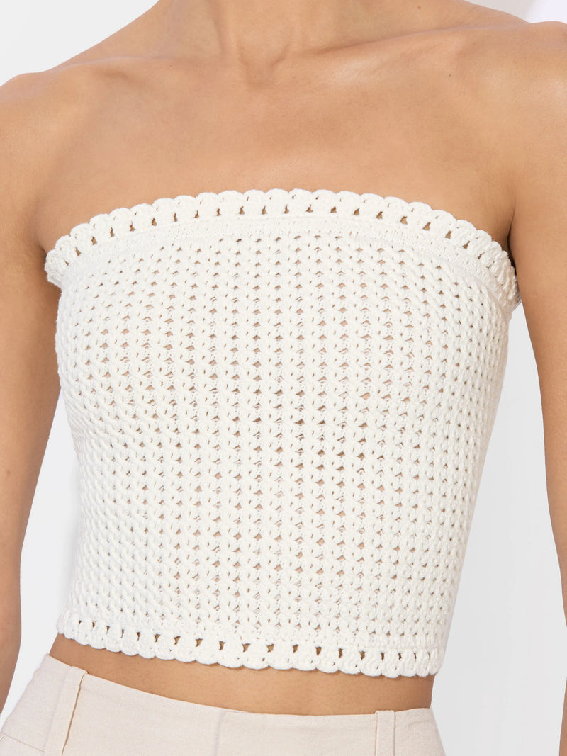 Alice + Olivia - Alison Tube Top - Soft White