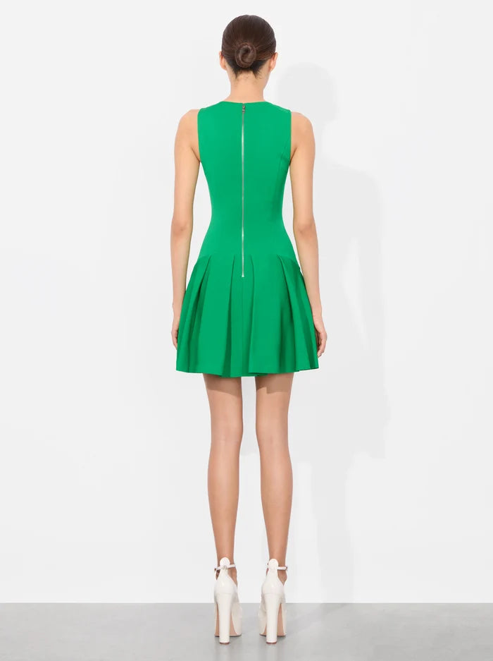 Alice + Olivia - Adley Drop Waist Mini Dress - Light Emerald