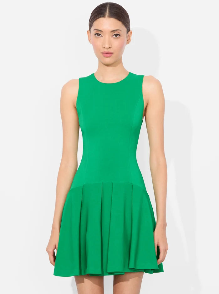 Alice + Olivia - Adley Drop Waist Mini Dress - Light Emerald