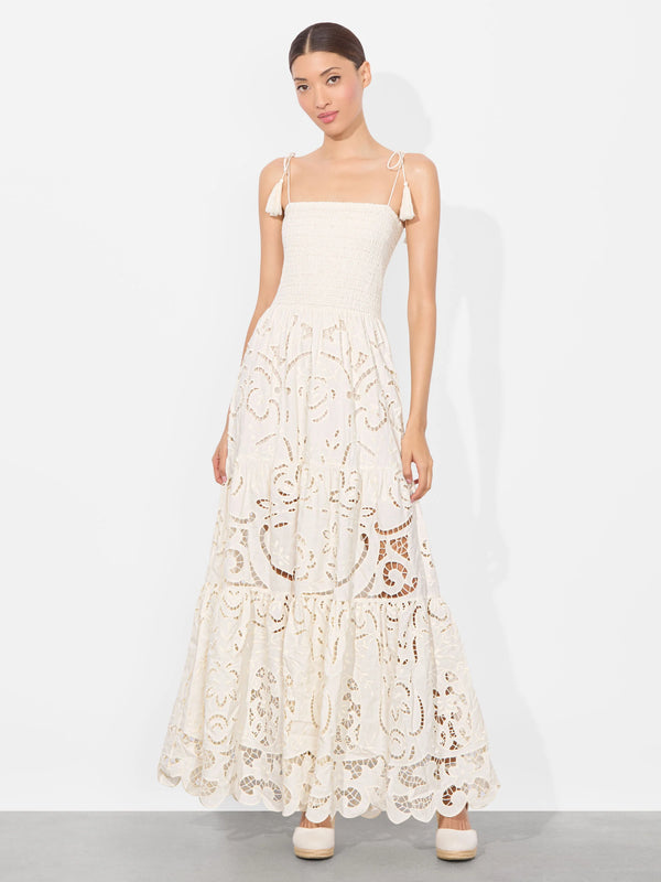 Alice + Olivia - Marna Tiered Maxi Dress - Off White