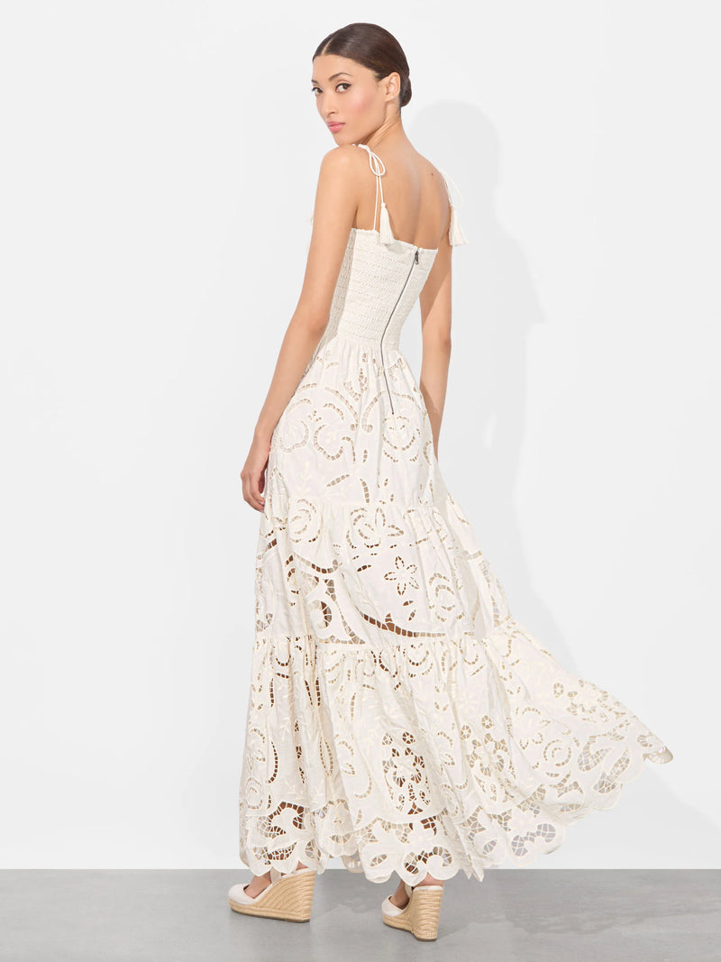 Alice + Olivia - Marna Tiered Maxi Dress - Off White