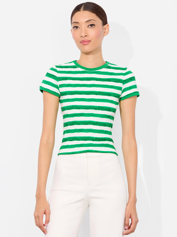 Alice + Olivia - Tess Tee - True Blue/Off White