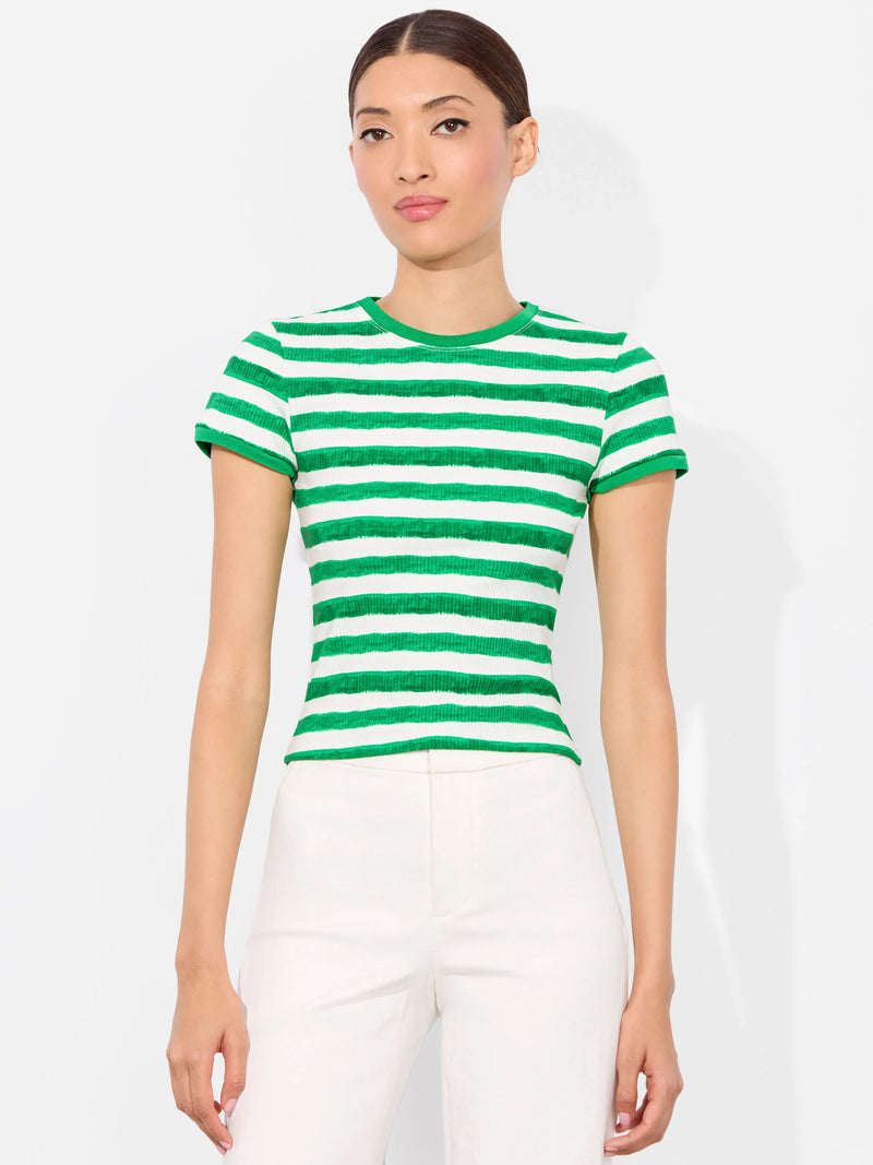 Alice + Olivia - Tess Tee - True Blue/Off White